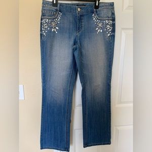 White House Black Market Jeans w/ Bling Detail
